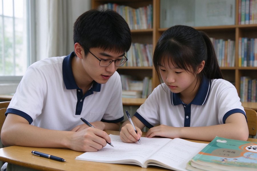 大学生家教辅导初中生