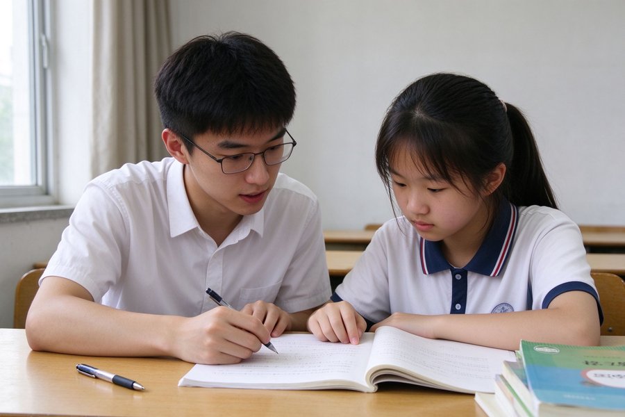 大学生家教辅导初中生