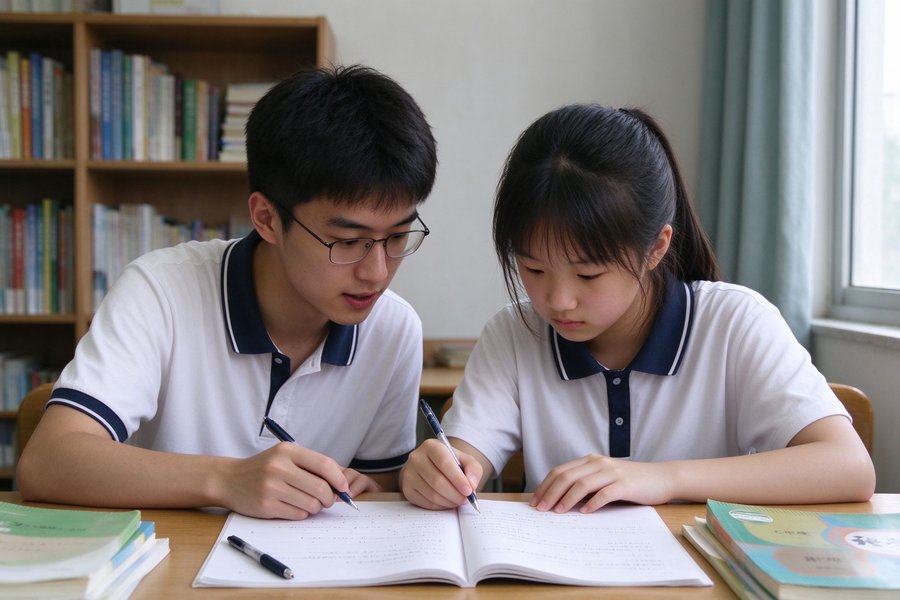 大学生家教辅导初中生