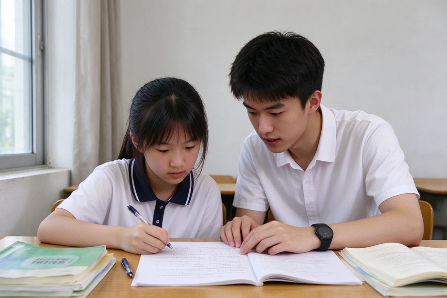 大学生家教辅导初中生