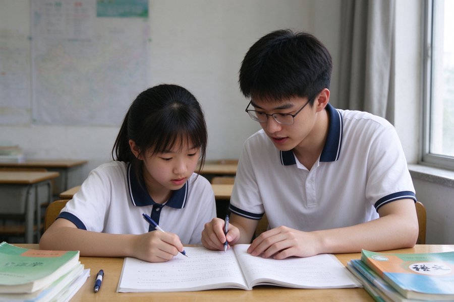 大学生家教辅导初中生