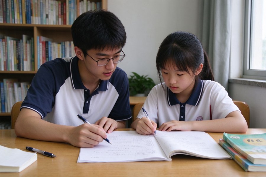 大学生家教辅导初中生