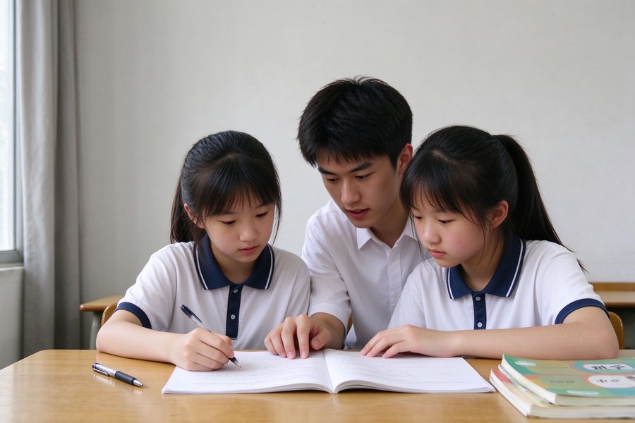 大学生家教辅导初中生