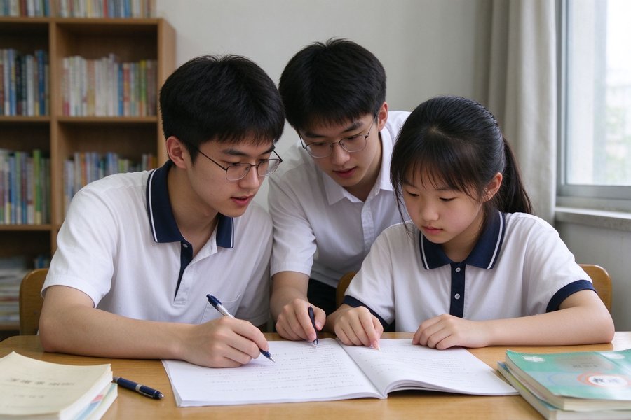 大学生家教辅导初中生