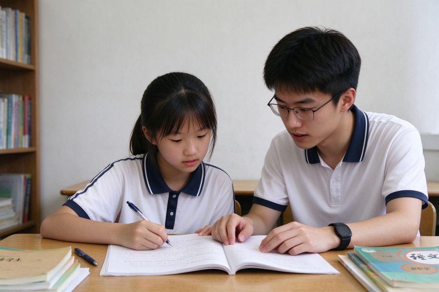 大学生家教辅导初中生