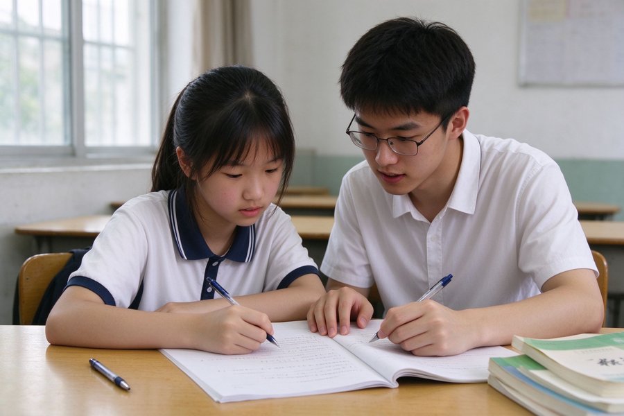 大学生家教辅导初中生