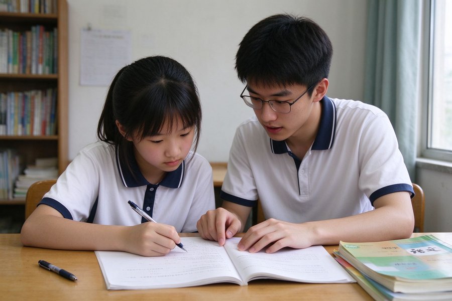 大学生家教辅导初中生
