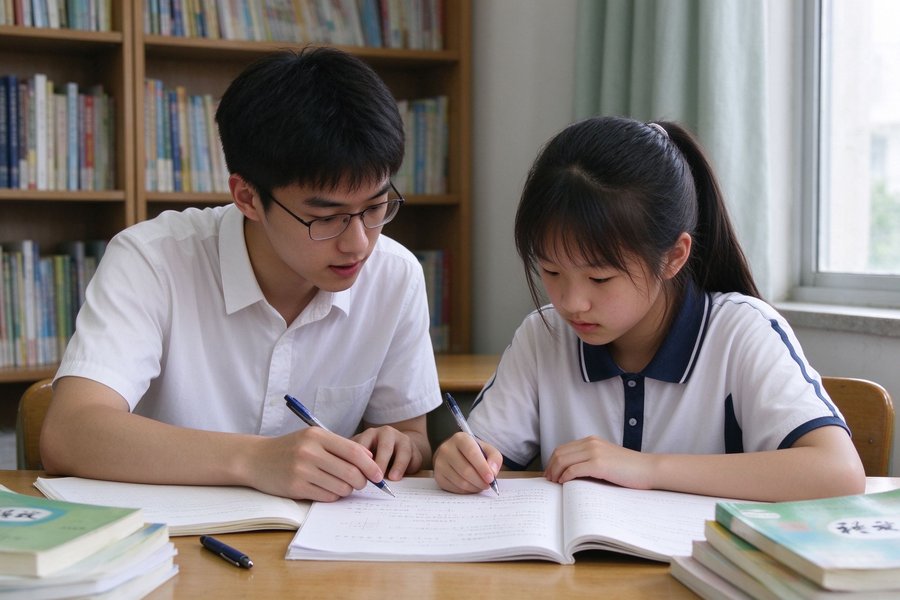 大学生家教辅导初中生