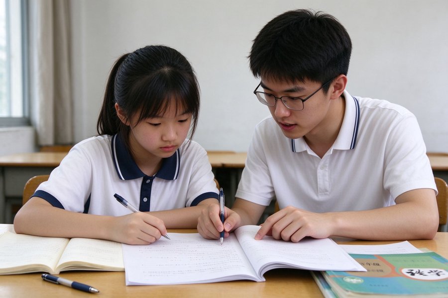 大学生家教辅导初中生